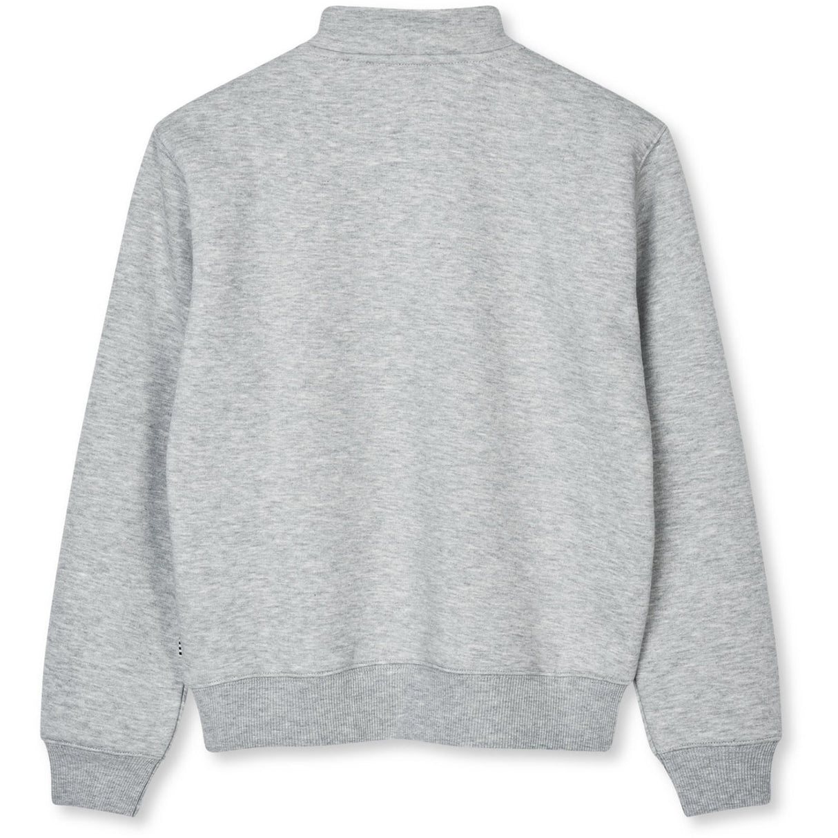 Mads Nørgaard Grey Melange Mix Sweat Crewie Half Zip Sweatshirt