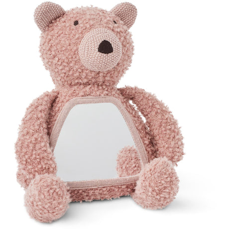 Smallstuff Rosa Aktivitetsbamse Med Speil Ull Bouclé