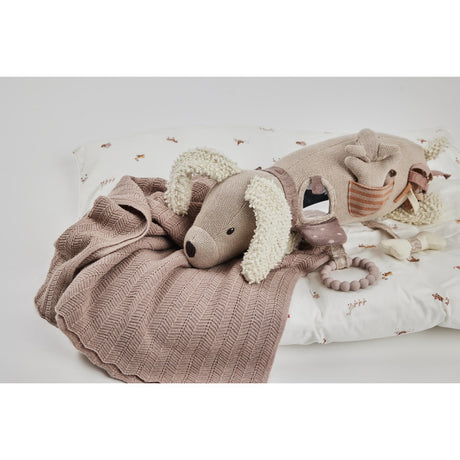 Smallstuff Pudder Babyteppe Fishbone Strikke
