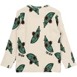 THE NEW Siblings White Swan AOP Nevi Rib Bluse