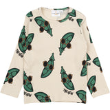 THE NEW Siblings White Swan AOP Nevi Rib Bluse