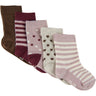 Minymo Rose Smoke Sock w. pattern (5-pakning)