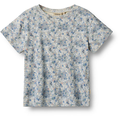 Wheat Blue Summer Flowers T-Skjorte S/S Ella