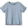 Wheat Morning Sky Rib T-Skjorte S/S Irene