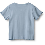 Wheat Morning Sky Rib T-Skjorte S/S Irene