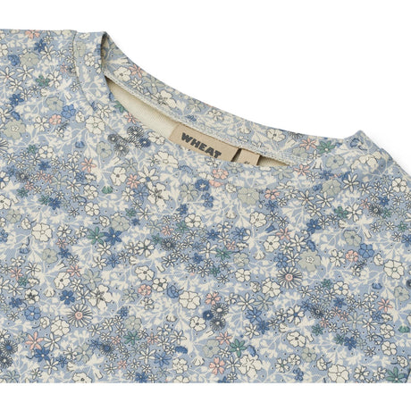 Wheat Blue Summer Flowers T-Skjorte S/S Ella