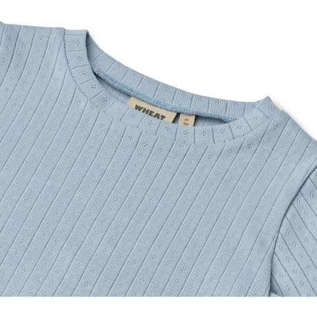 Wheat Morning Sky Rib T-Skjorte S/S Irene