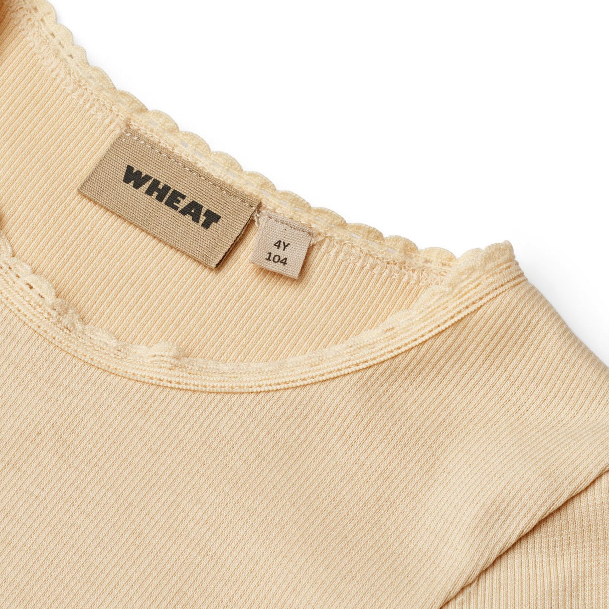 Wheat Macadamia Rib T-Skjorte S/S Katie