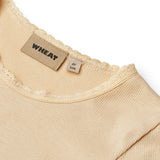 Wheat Macadamia Rib T-Skjorte S/S Katie