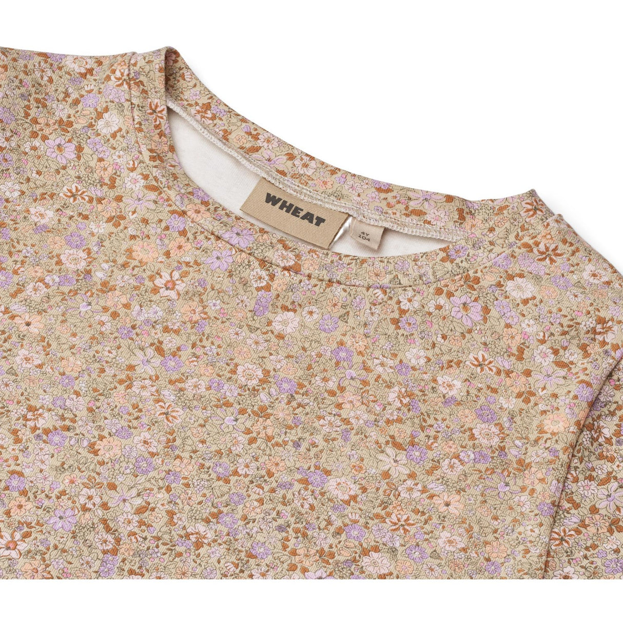 Wheat Lilac Flower Meadow T-Skjorte S/S Manna
