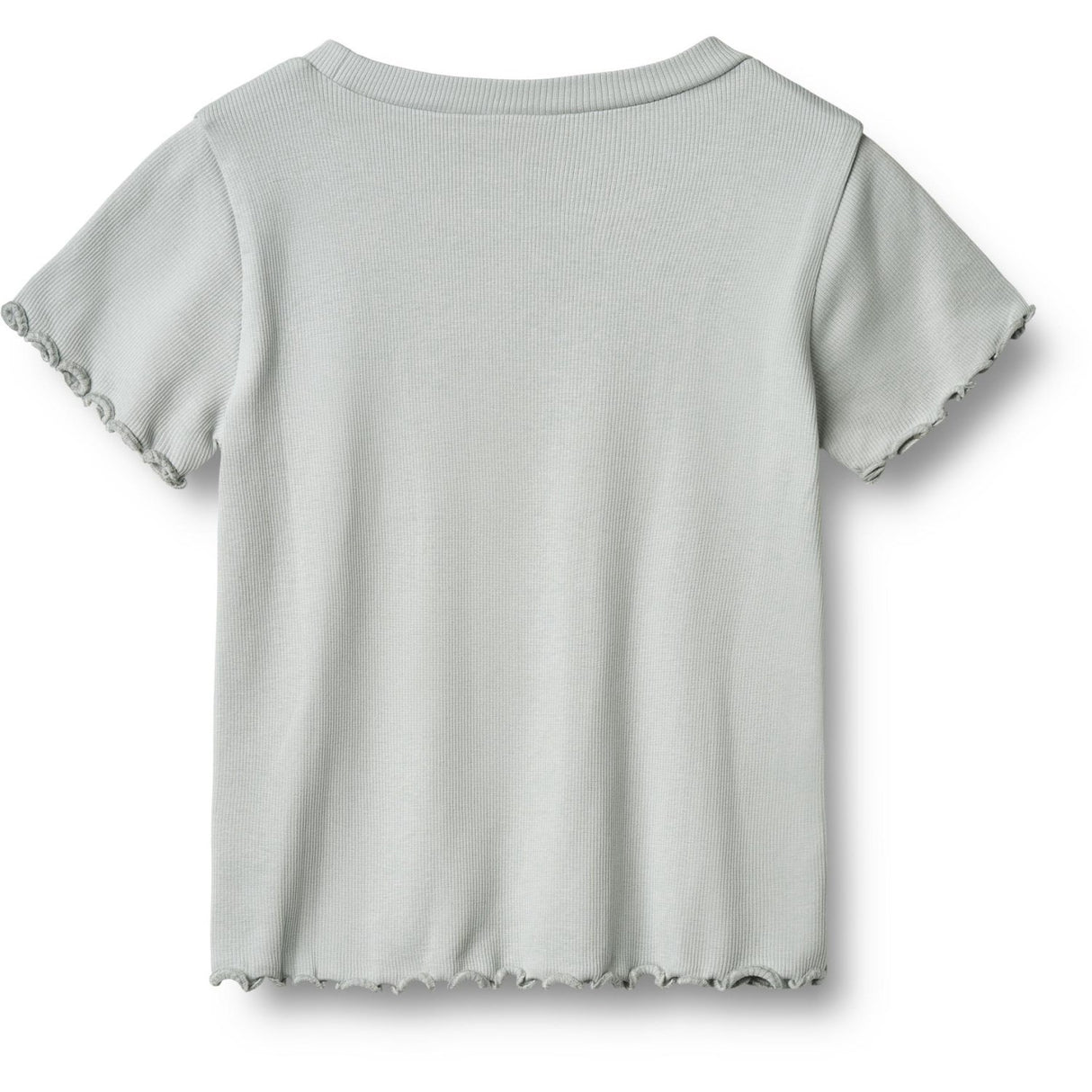 Wheat Soft Blue Rib T-Skjorte S/S Irene