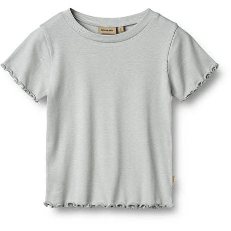 Wheat Soft Blue Rib T-Skjorte S/S Irene