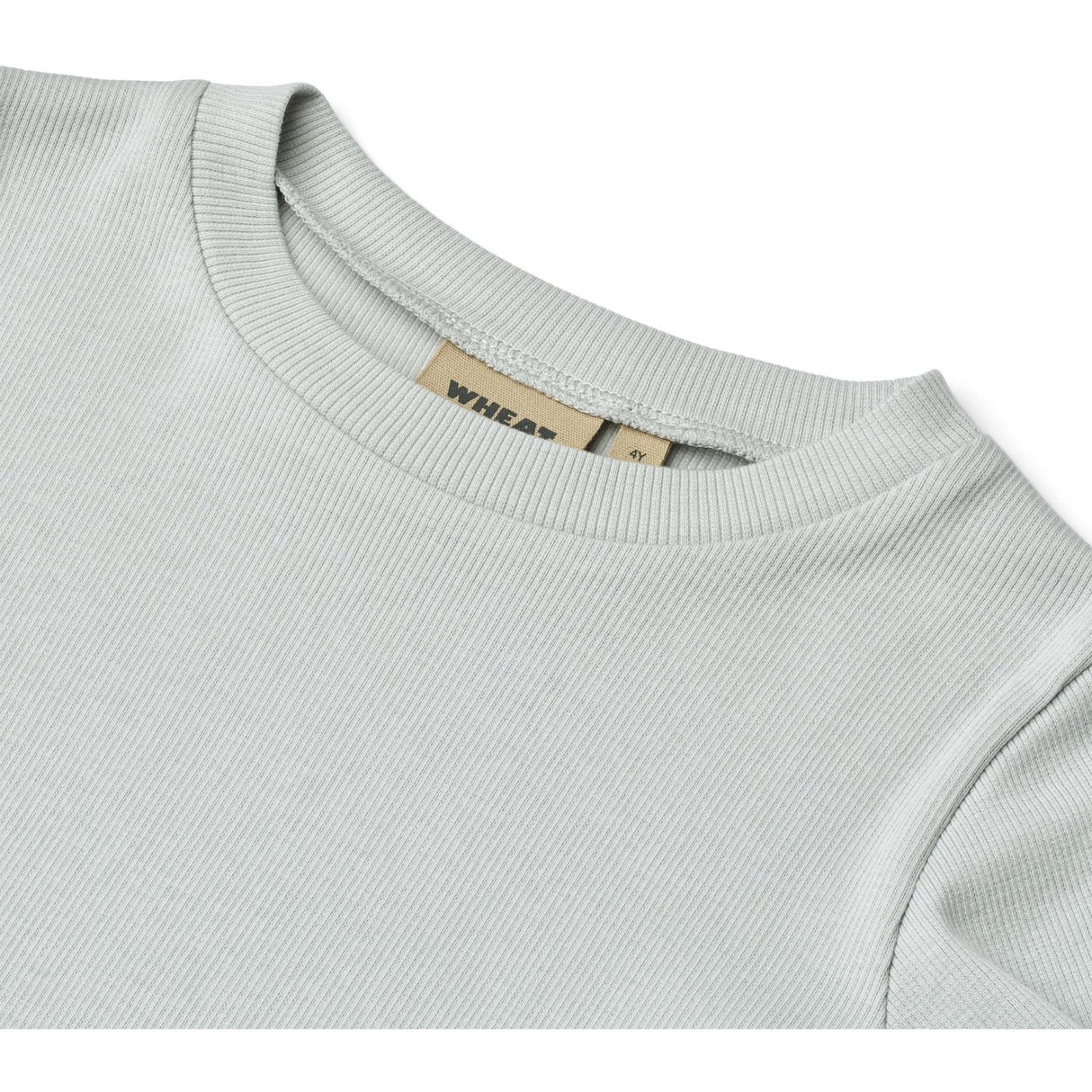 Wheat Soft Blue Rib T-Skjorte S/S Irene
