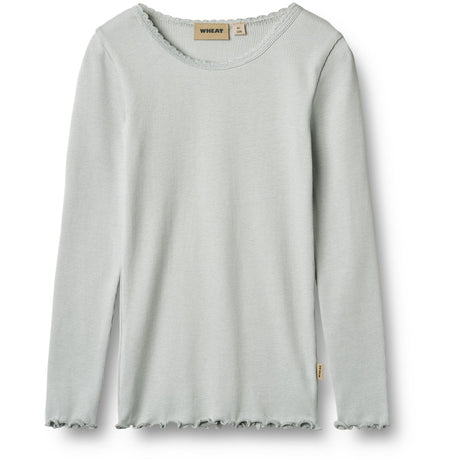 Wheat Soft Blue Rib Bluse L/S Reese