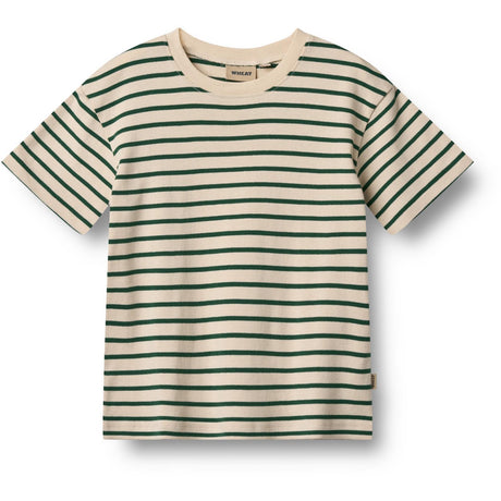 Wheat Green Stripe T-Skjorte S/S Fabian