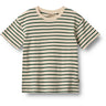 Wheat Green Stripe T-Skjorte S/S Fabian