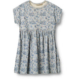 Wheat Blue Summer Flowers Jersey Kjole S/S Emilie