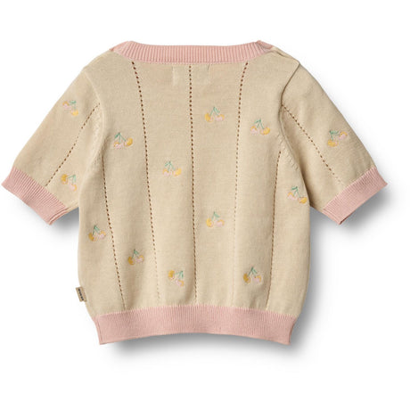 Wheat Sandshell Strikk Topp S/S Malvina