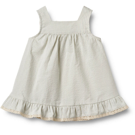 Wheat Summer Blue Stripe Kjole Ruffle Ayla