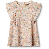 Wheat Bright Flowers Jersey Kjole Ruffle Shirley