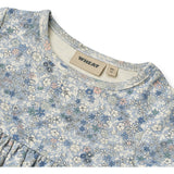 Wheat Blue Summer Flowers Jersey Kjole S/S Nova