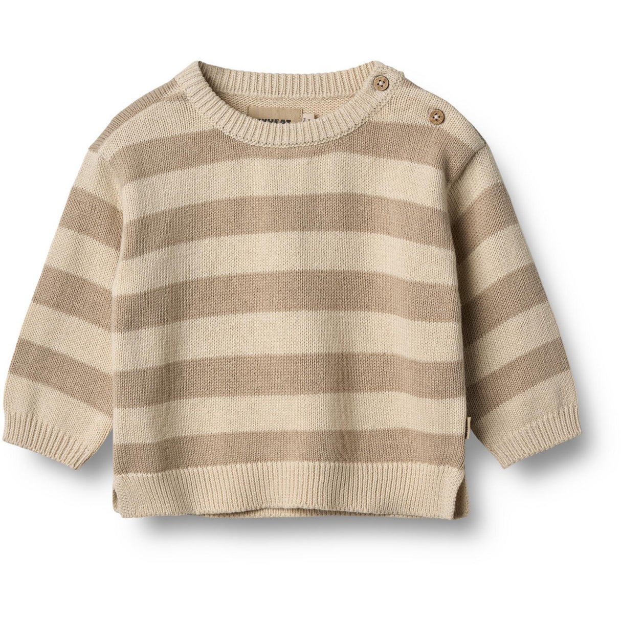 Wheat Beige Stripe Strikk Pullover Morgan