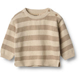 Wheat Beige Stripe Strikk Pullover Morgan