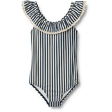 Wheat Blue Stripe Badedrakt Doris