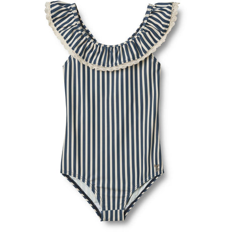 Wheat Blue Stripe Badedrakt Doris
