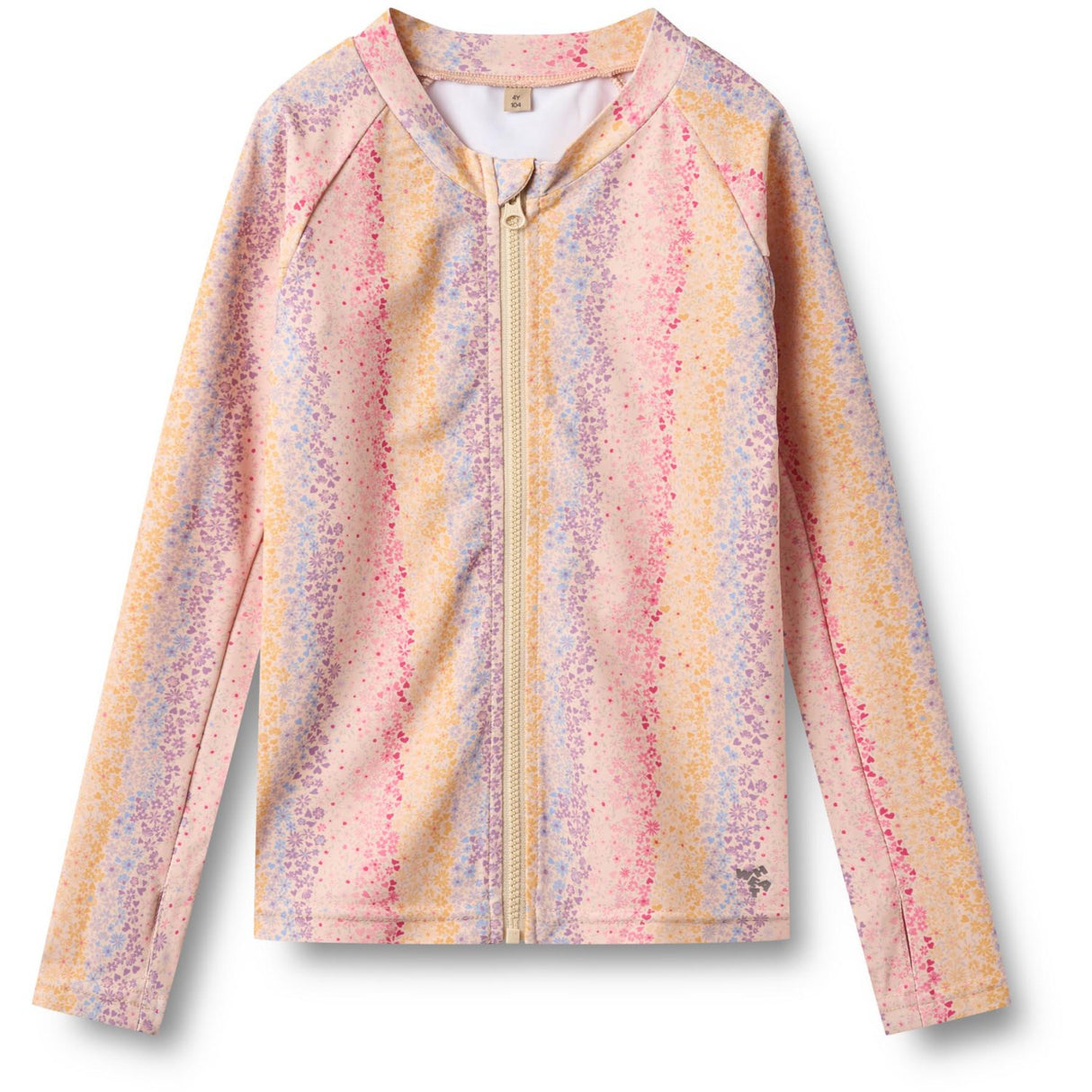 Wheat Multi Rainbow Swim T-Skjorte L/S Zip Ada