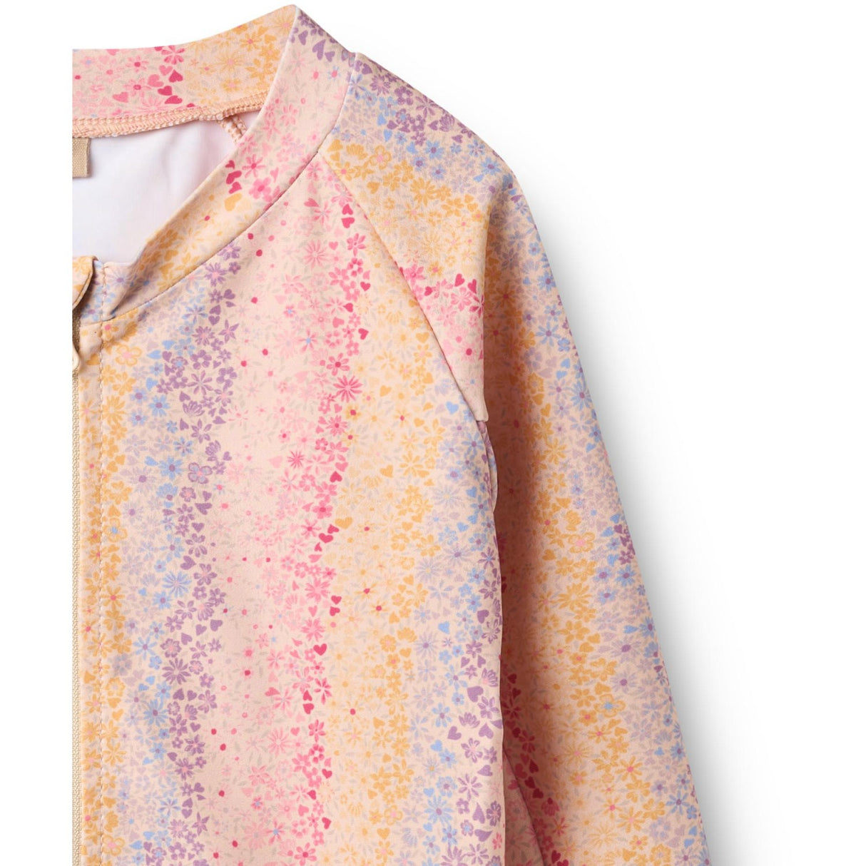 Wheat Multi Rainbow Swim T-Skjorte L/S Zip Ada