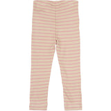 Petit Piao Bright Rose/Dark Off White Leggings Modal Striped