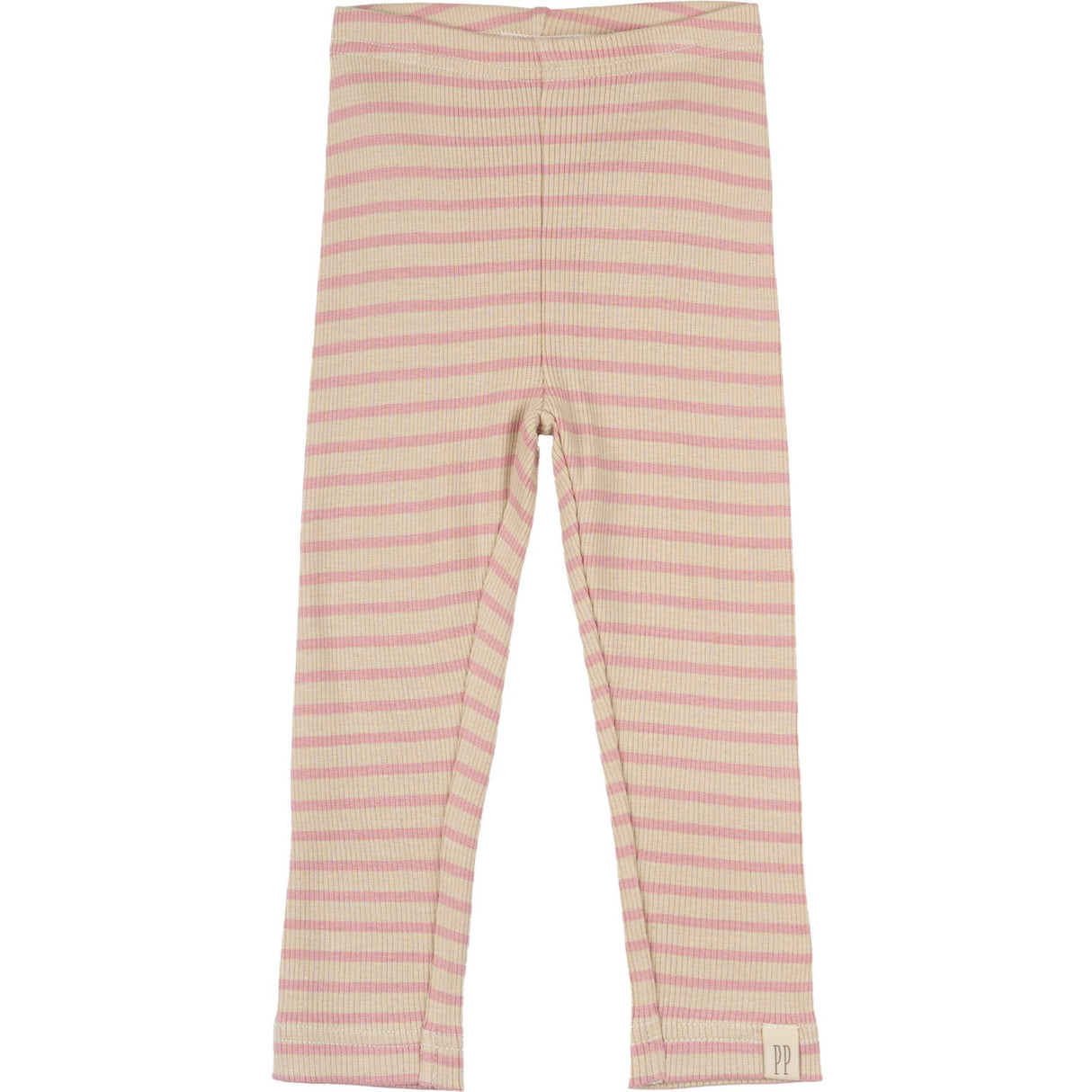 Petit Piao Bright Rose/Dark Off White Leggings Modal Striped