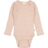 Petit Piao Bright Rose/Dark Off White Body L/S Modal Striped