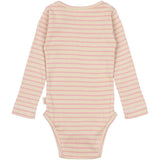 Petit Piao Bright Rose/Dark Off White Body L/S Modal Striped