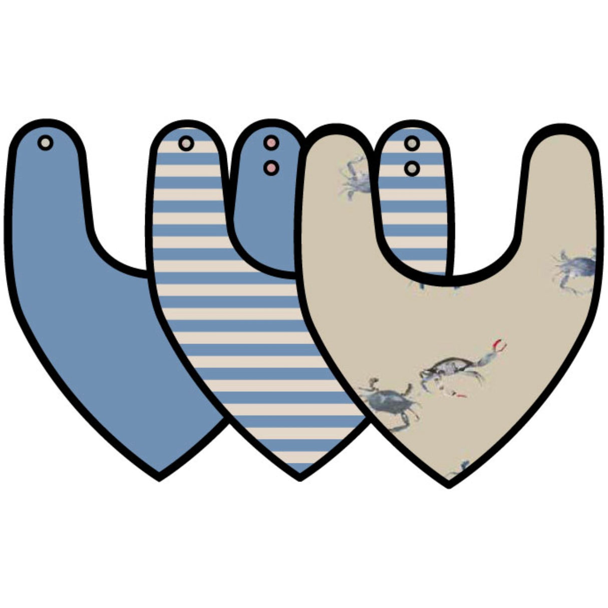 Petit Piao Sea Stoff Smekke 3 Pack