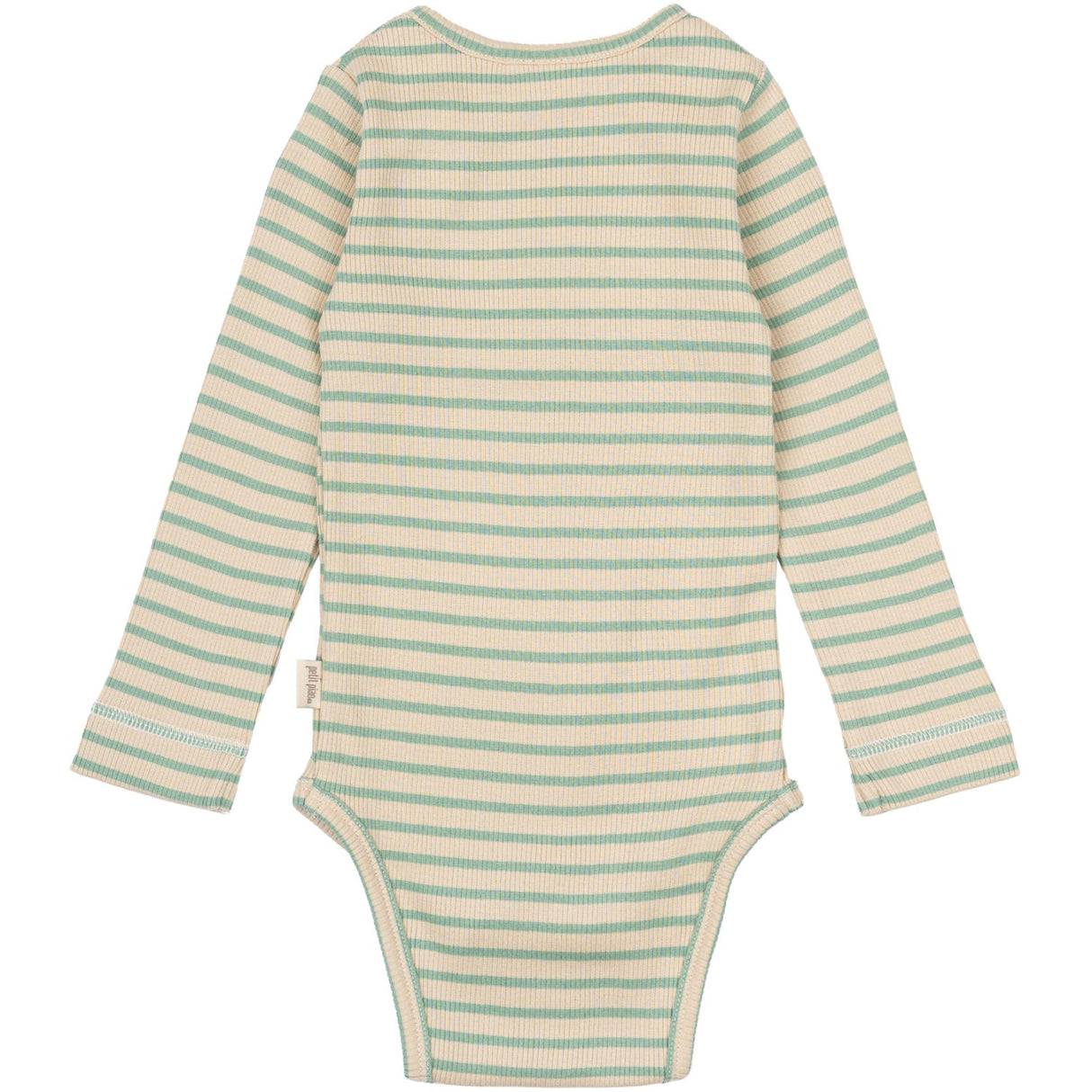 Petit Piao Granite Green/Dark Off White Body L/S Modal Striped