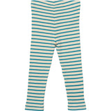 Petit Piao Turquise /Dark Off White Leggings Modal Striped