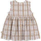 Petit Piao Off White Heart Kjole S/L Woven