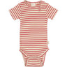 Petit Piao Light Berry/Dark Off White Body S/S Modal Striped