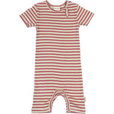 Petit Piao Light Berry/Dark Off White Sommerdress S/S Modal Striped
