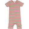 Petit Piao Light Berry/Dark Off White Sommerdress S/S Modal Striped