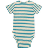 Petit Piao Turquise /Dark Off White Body S/S Modal Striped