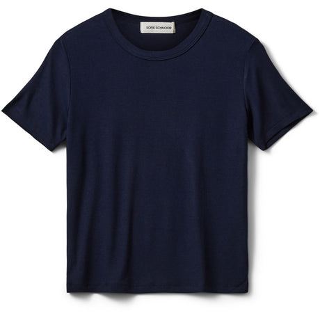 Sofie Schnoor Navy Nataliasy Rib T-Skjorte