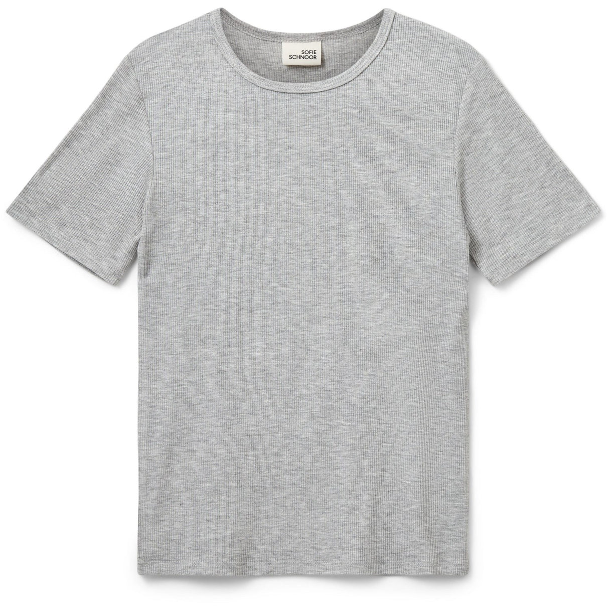 Sofie Schnoor Grey Mel Nataliasy Rib T-Skjorte