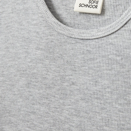 Sofie Schnoor Grey Mel Nataliasy Rib T-Skjorte
