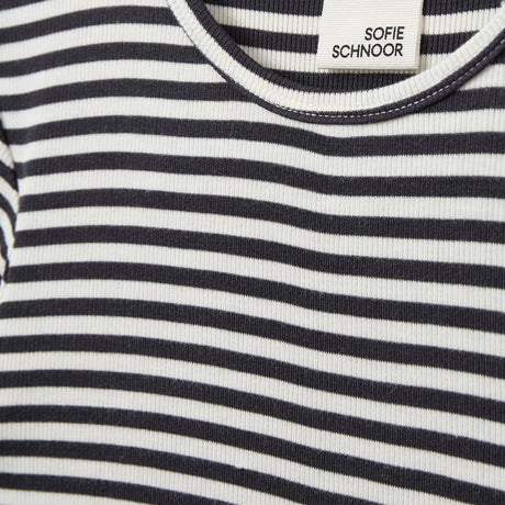 Sofie Schnoor Black Striped Nataliasy Rib T-Skjorte