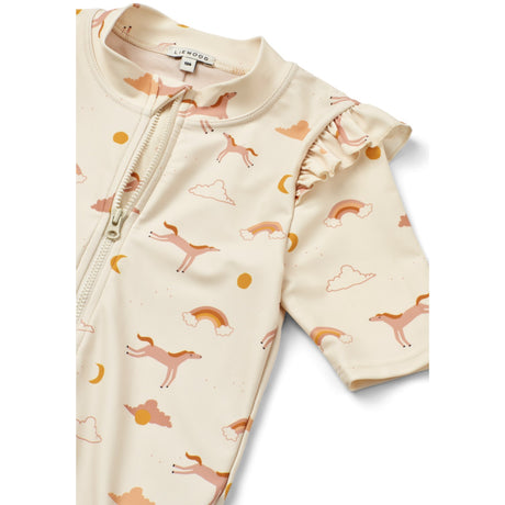 LIEWOOD Dream / Ecru Amel Printed Swim Buksedrakt