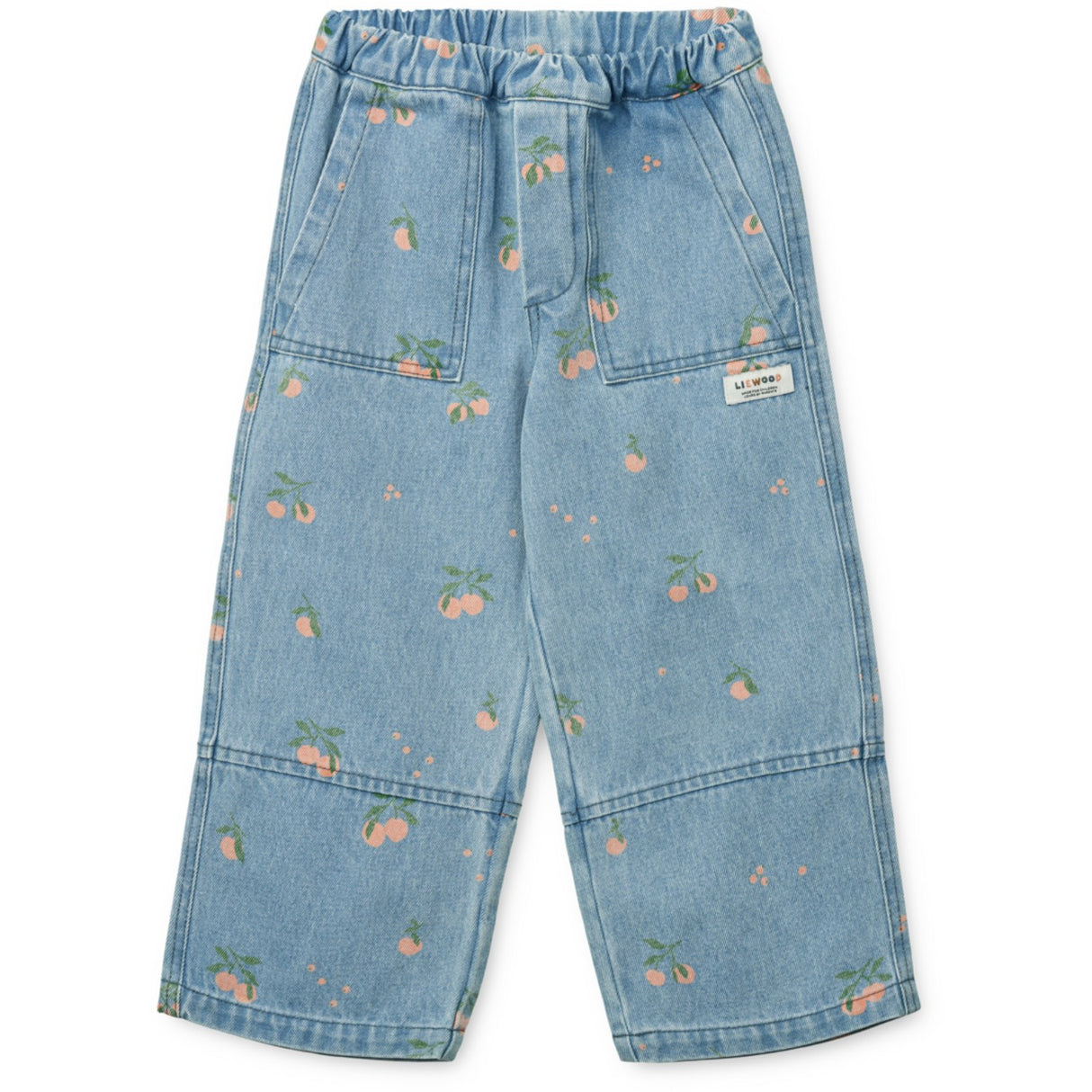 LIEWOOD Peach / Lys Blue Denim Cesar Printed Denim Bukser
