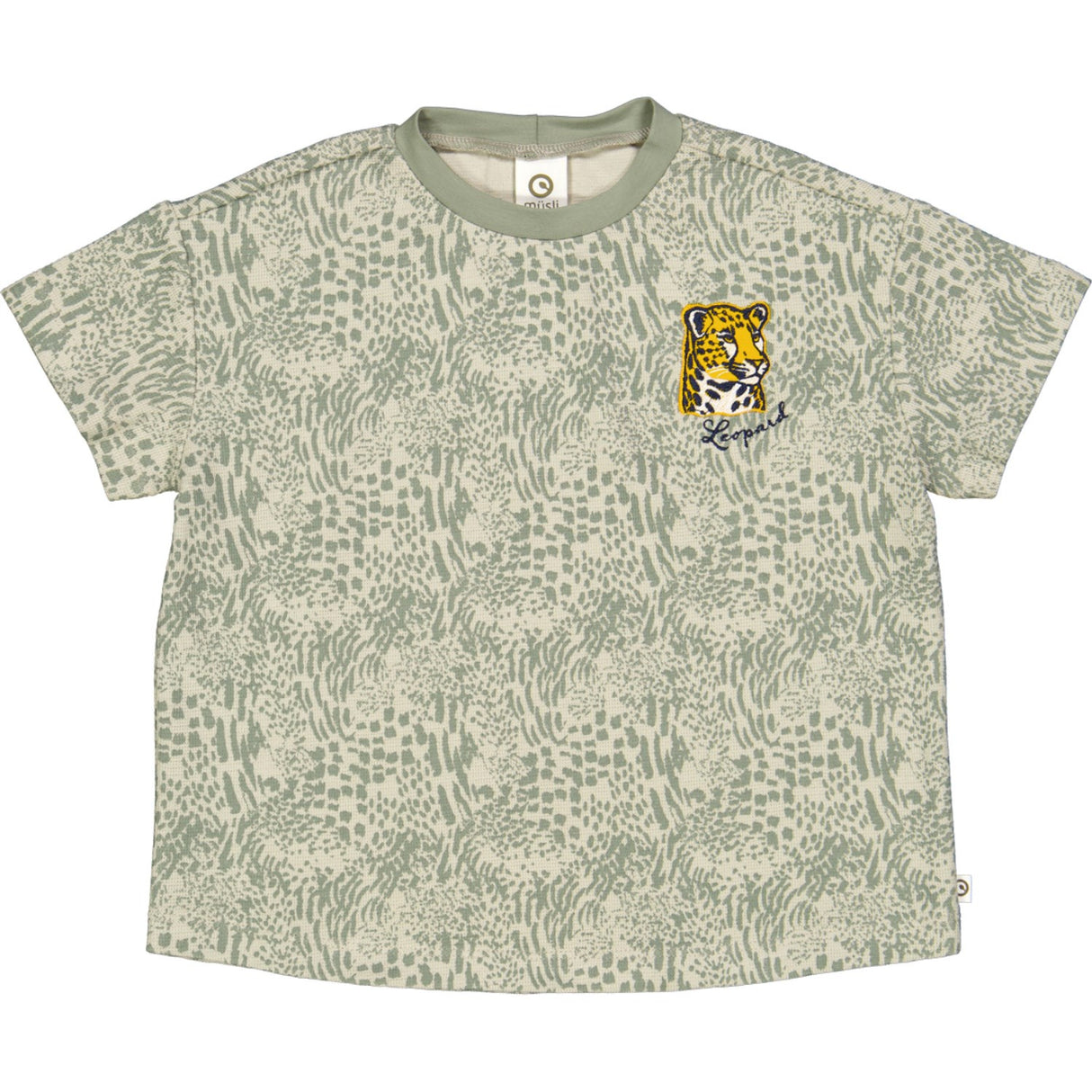 Müsli Soft Green/ Poetry Green Leopard Big T-Shirt